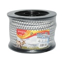 Rola fir elastic alb-negru fi 7mm, 3x0.3mm SS inox, 4.5 Ohm/m 25m gard electric