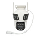 Camera de supraveghere 4 lentile, 3 obiective 12 MP, 2 CPU dual control, P2P WIFI 2.4GHz, PTZ cu senzor de miscare, night vision color, AI detectie umana si aplicatie iCSee