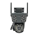 Camera de supraveghere 3 lentile, 3 obiective 6 MP, WIFI 2.4GHz, rotire 360 grade PTZ cu senzor de miscare, alarma, detectie umana si aplicatie IPC360 Home