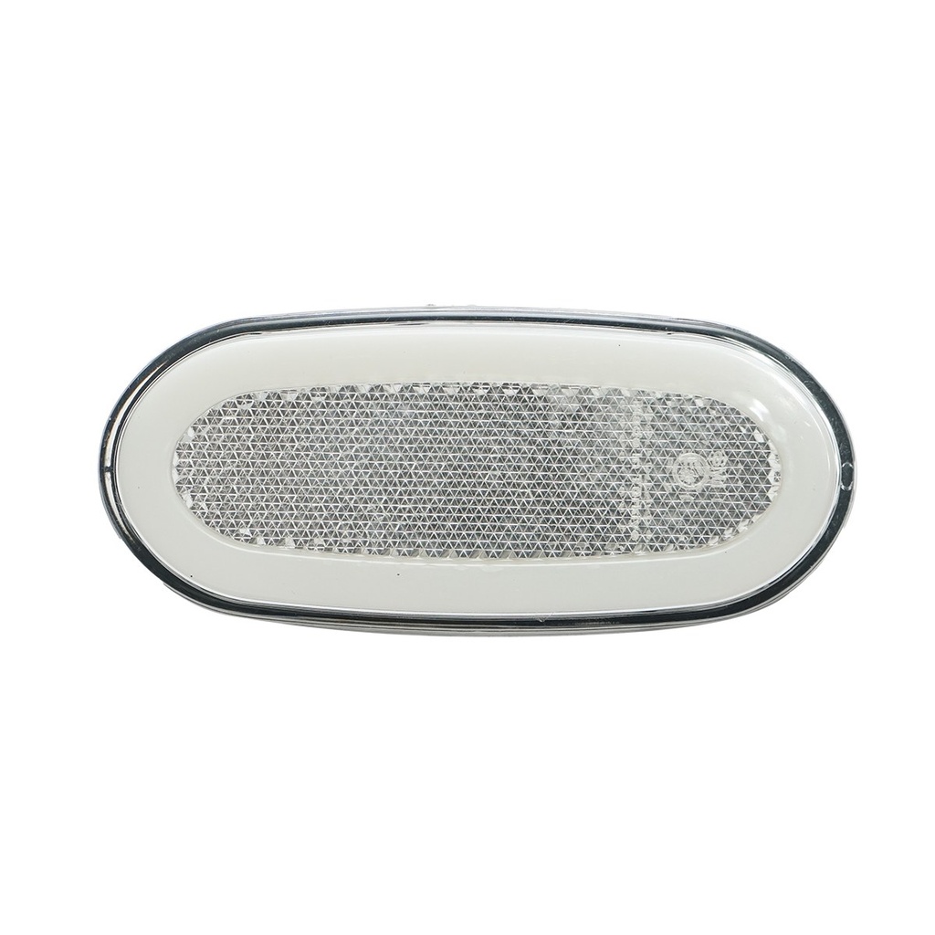 Lampa gabarit laterala ovala LED neon 12V, alba 105x46mm pentru Mercedes Sprinter, VW Crafter