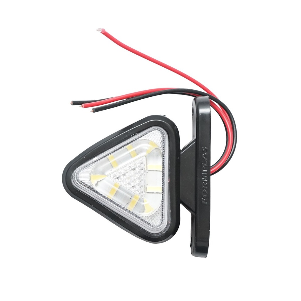 Lampa laterala gabarit triunghi LED 12-24V, alb-rosu FR0101