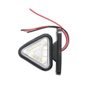 Lampa laterala gabarit triunghi LED 12-24V, alb-rosu FR0101