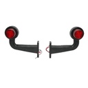 Set lampi laterale gabarit LED cu brat 12-24V, rosu-alb FR0157