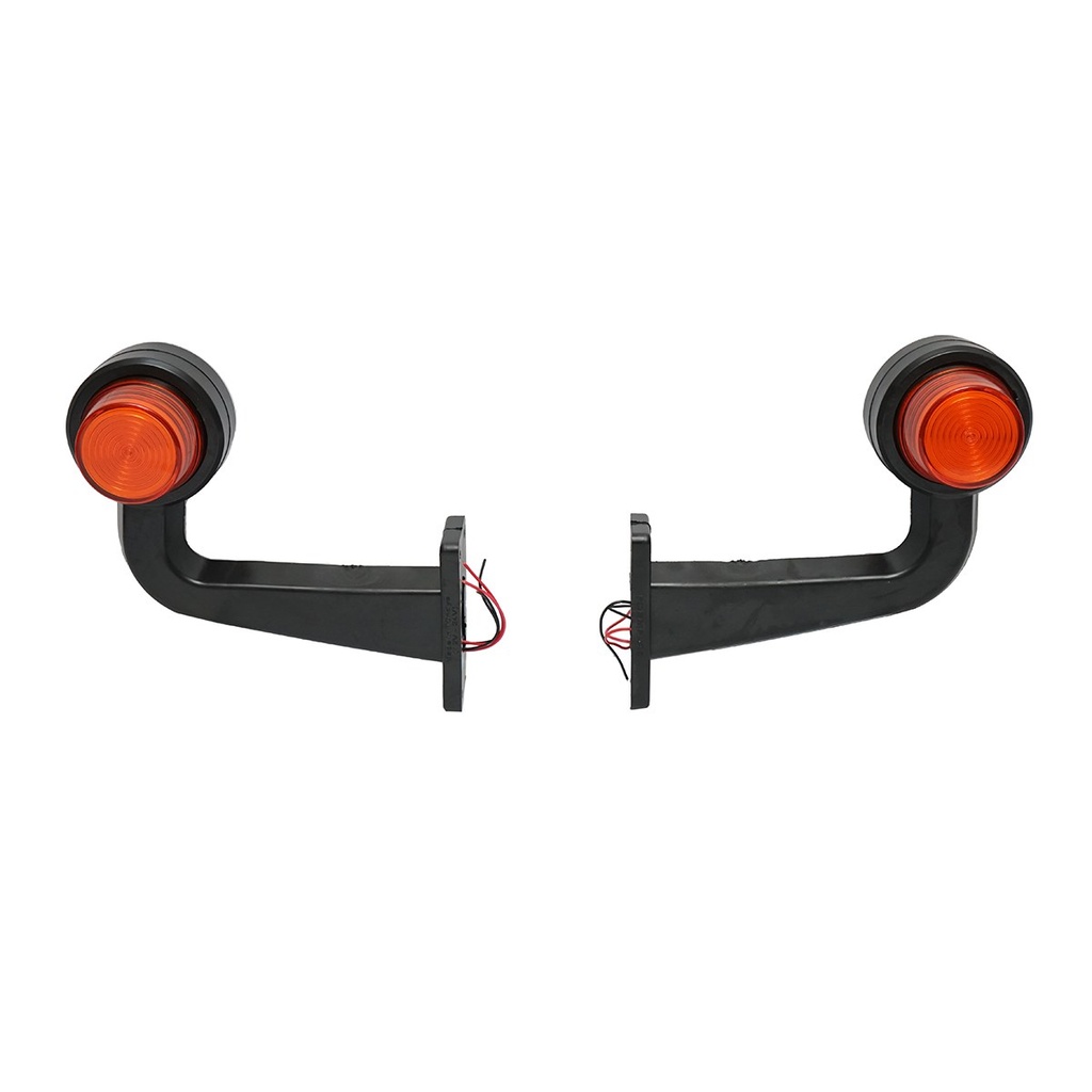 Set lampi laterale gabarit LED cu brat 12-24V, galben-rosu FR0158