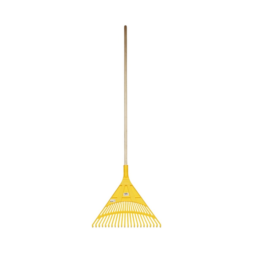 Grebla plastic pentru frunze, coada lemn 120cm, 22 de dinti Crownman