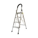 Scara aluminiu pliabila, 4 trepte antiderapante, inaltime 143cm, sarcina maxima 150Kg Crownman