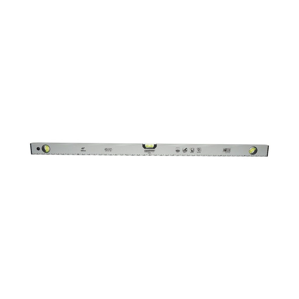 Nivela aluminiu magnetica 1000mm, 3 bule de nivel, rigla gradata 0-100cm Crownman