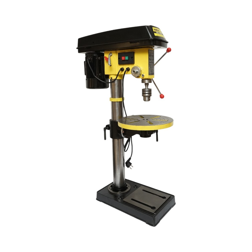 Masina de gaurit cu coloana 450W, 220V, 5 trepte, 16 viteze 180-2770 RPM, mandrina 16mm Crownman