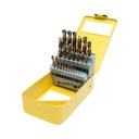 Set 25 burghie metal 1-13mm elicoidale HSS cu tija cilindrica Crownman