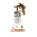 Pistol de vopsit cu aer comprimat 1000ml, debit 160-240ml/min, duza 1.8mm, presiune max. 3.5 bar Crownman