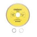 Disc diamantat continuu 125x22.23mm, viteza max. 12200rpm, taiere umeda pentru piatra, ceramica, granit, gresie, marmura Crownman