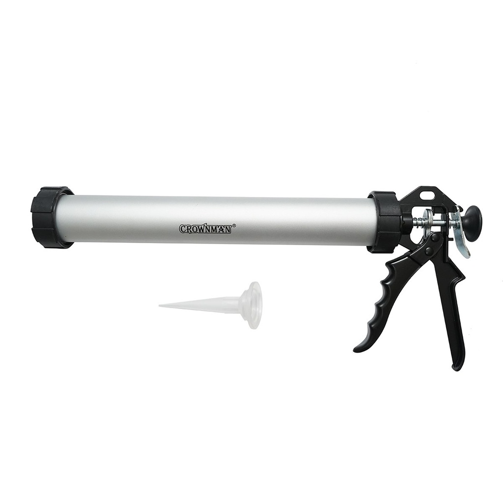 Pistol profesional aluminiu 380mm pentru silicon tip salam 600ml Crownman