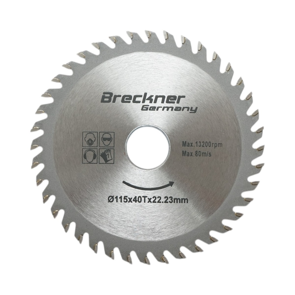 Disc circular vidia pentru lemn 115x22.23mm, 40 dinti, turatie maxima 13200rpm