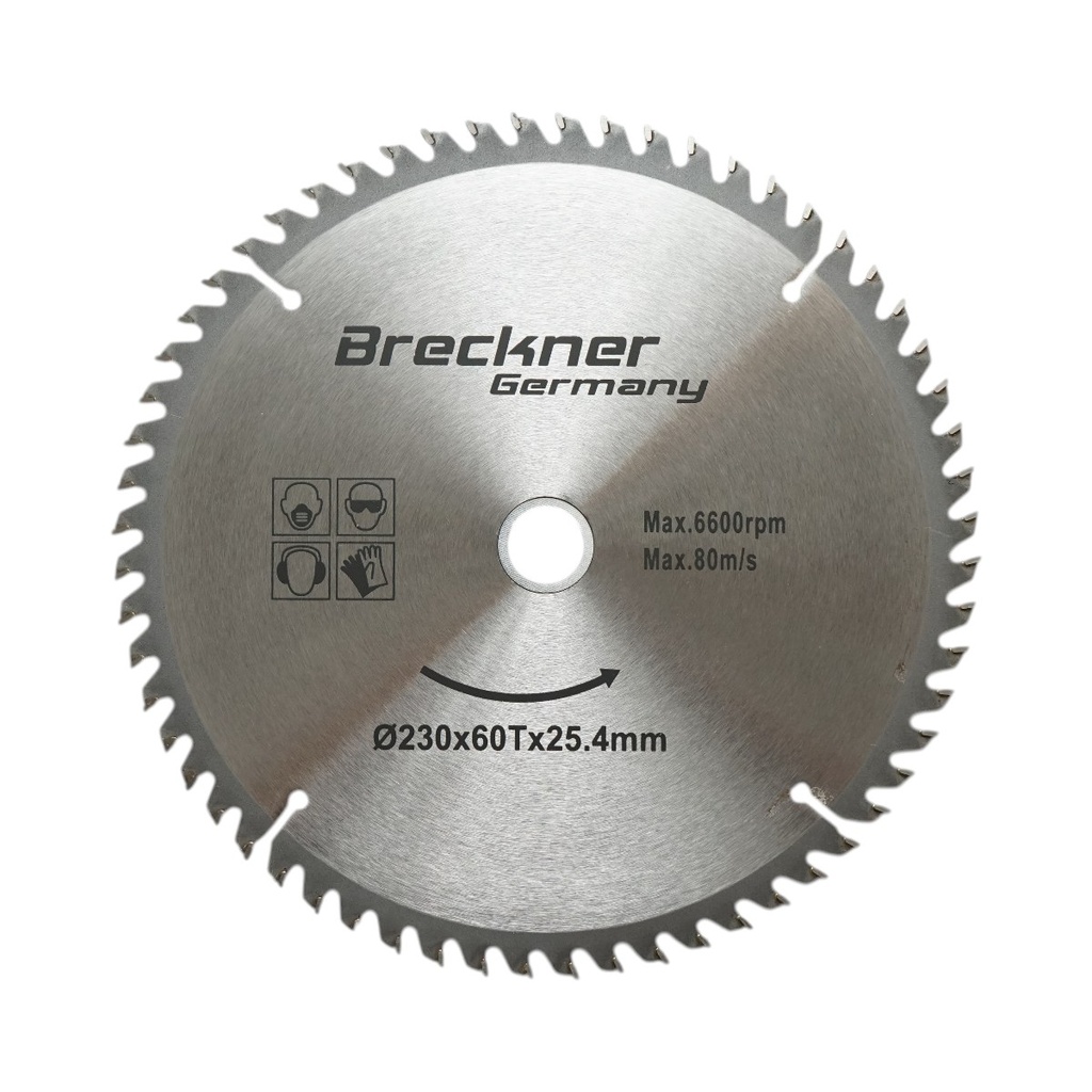 Disc circular vidia pentru lemn 230x25.4mm, 60 dinti, turatie maxima 6600rpm