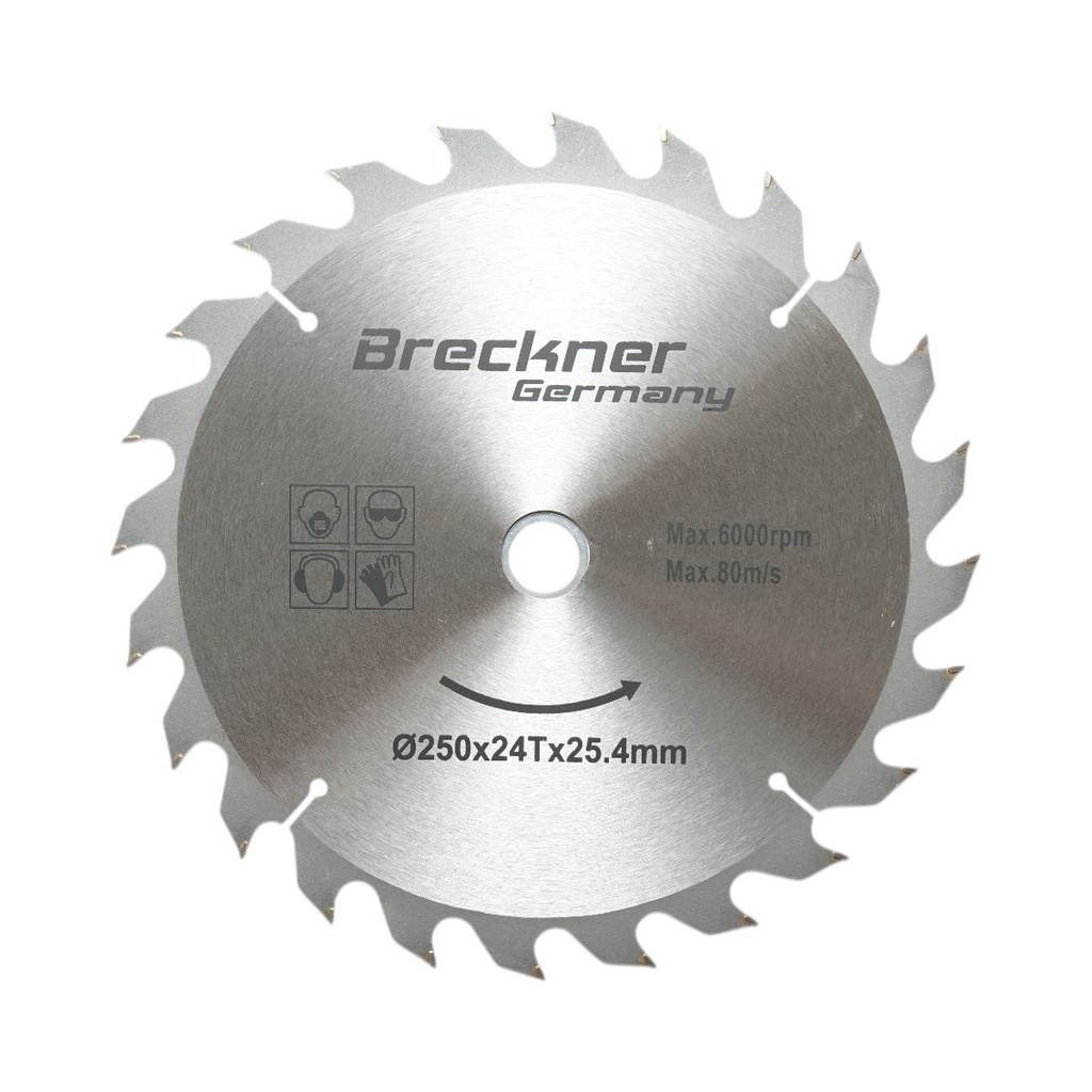 Disc circular vidia pentru lemn 250x25.4mm, 24 dinti, turatie maxima 6000rpm
