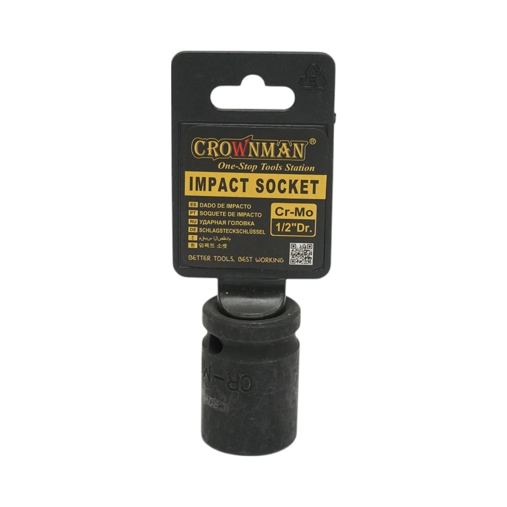 Cheie tubulara de impact 17mm, patrat 1/2 inch Cr-Mo Crownman