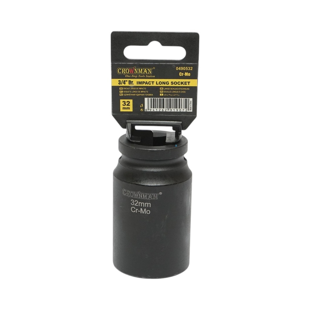 Cheie tubulara de impact lunga 32mm, patrat 3/4 inch Cr-Mo Crownman