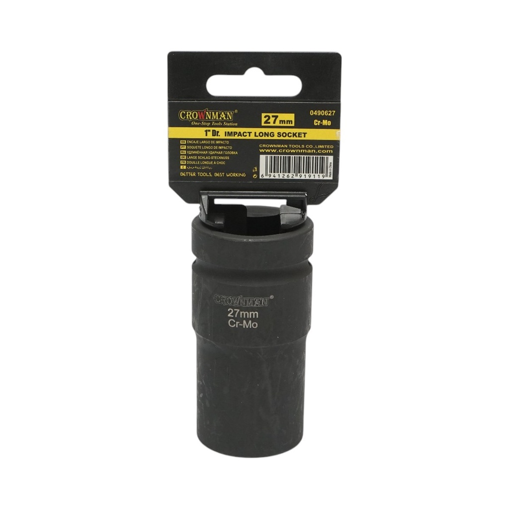 Cheie tubulara de impact lunga 27mm, patrat 1 inch Cr-Mo Crownman