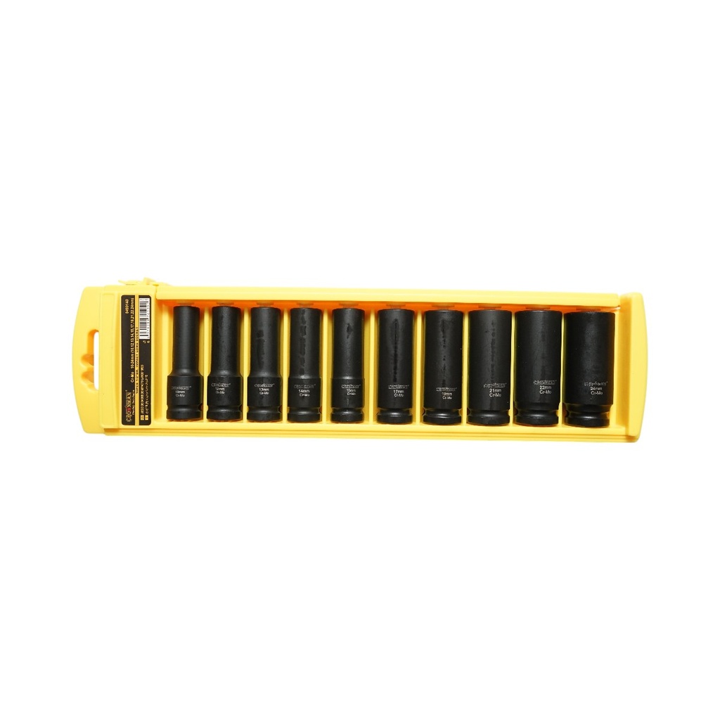 Set 10 chei tubulare de impact lungi 10-24mm, patrat 1/2 inch Cr-Mo Crownman