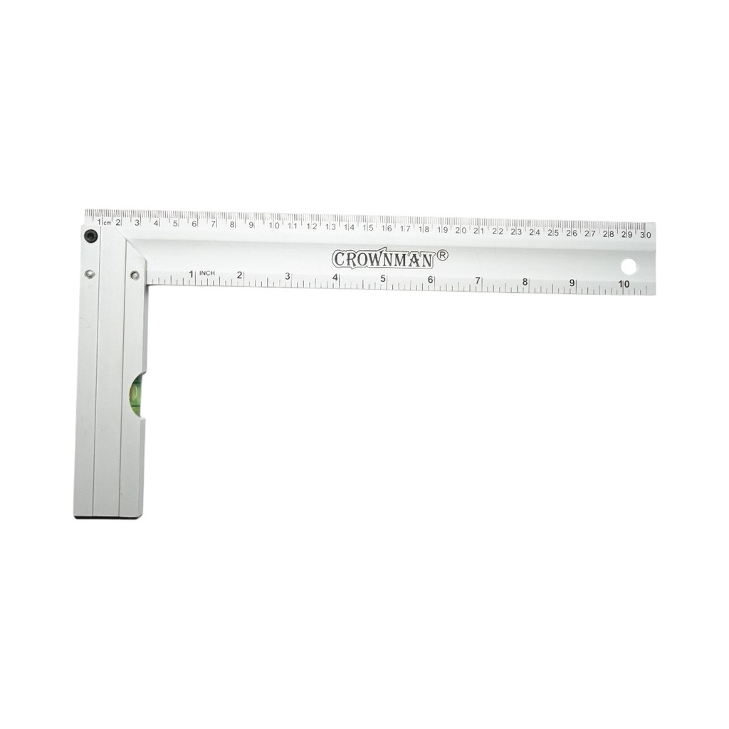 Echer tamplarie din aluminiu cu nivela 300mm/12 inch Crownman