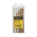 Set 5 burghie multifunctionale 5-12mm pentru metal, aluminiu, lemn, PVC, gresie Crownman