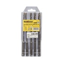 Set 5 burghie 5-12mm cu prindere SDS pentru beton, zidarie, caramida Crownman