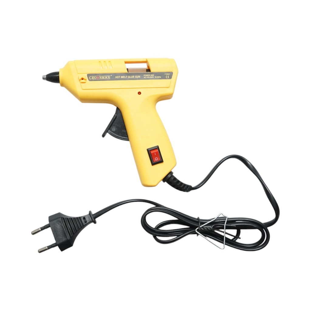 Pistol de lipit electric 20W, 220V pentru batoane din silicon 8mm Crownman