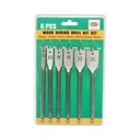 Set burghie lemn plate 10-25mm, coada hexagonala 1/4 inch 6 piese