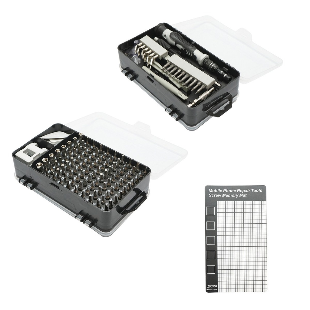 Trusa surubelnite de precizie biti, torx, cruce, hexagonal pentru electronice 139 piese
