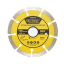 Disc diamantat segmentat 115x22.23mm, viteza max. 13300rpm, taiere uscata pentru beton, piatra, granit, marmura Crownman