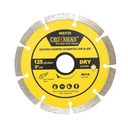 Disc diamantat segmentat 125x22.23mm, taiere uscata pentru beton, piatra, granit, marmura Crownman