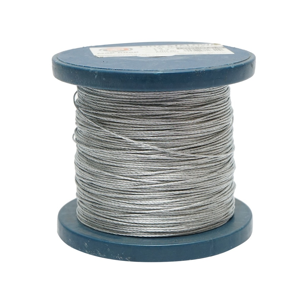 Cablu otel galvanizat 1mm, fire 1x7, sarcina maxima 95Kg, greutate 1Kg, 200m/rola