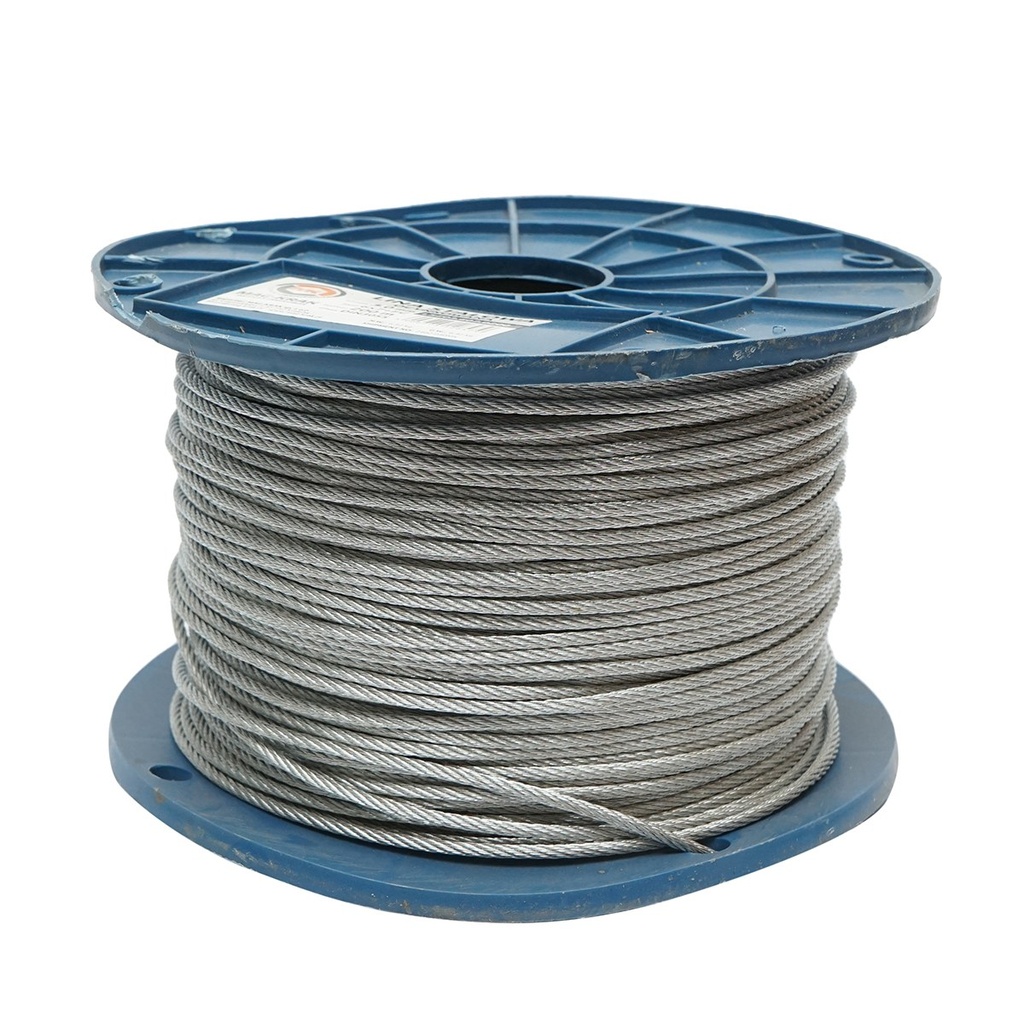 Cablu otel galvanizat 3mm, fire 6x7+FC, sarcina maxima 529Kg, greutate 6.32Kg, 200m/rola