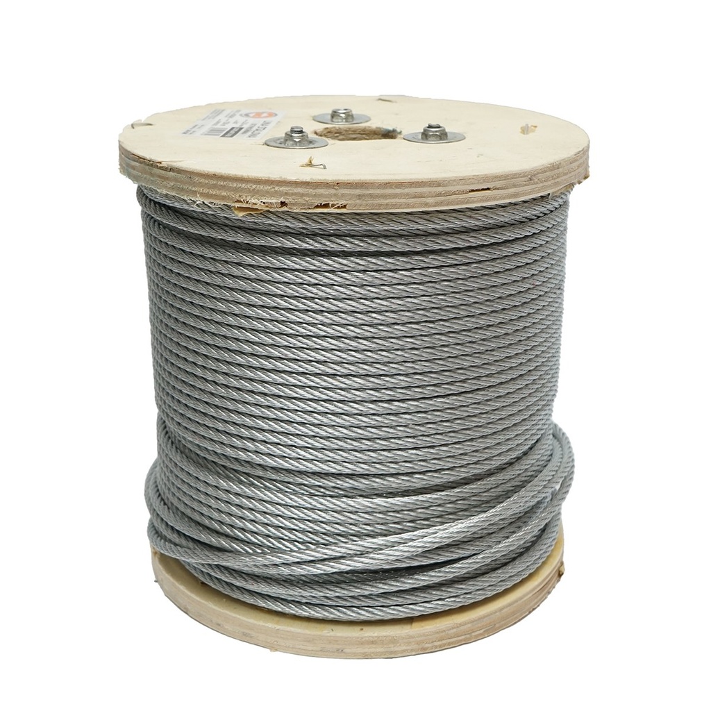 Cablu otel galvanizat 5mm, fire 6x7, sarcina maxima 1460Kg, greutate 13.1Kg, 150m/rola