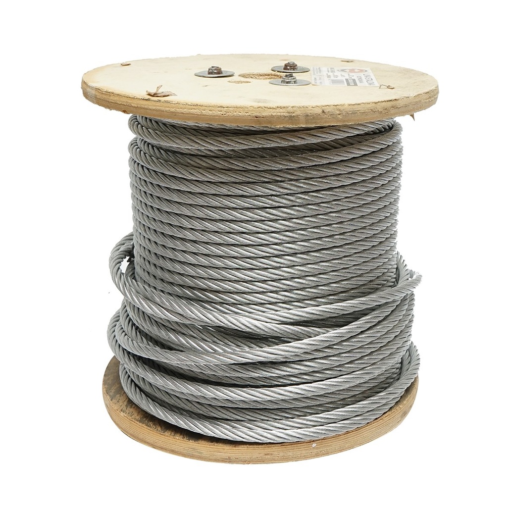Cablu otel galvanizat 8mm, fire 6x19, sarcina maxima 3480Kg, greutate 22Kg, 100m/rola