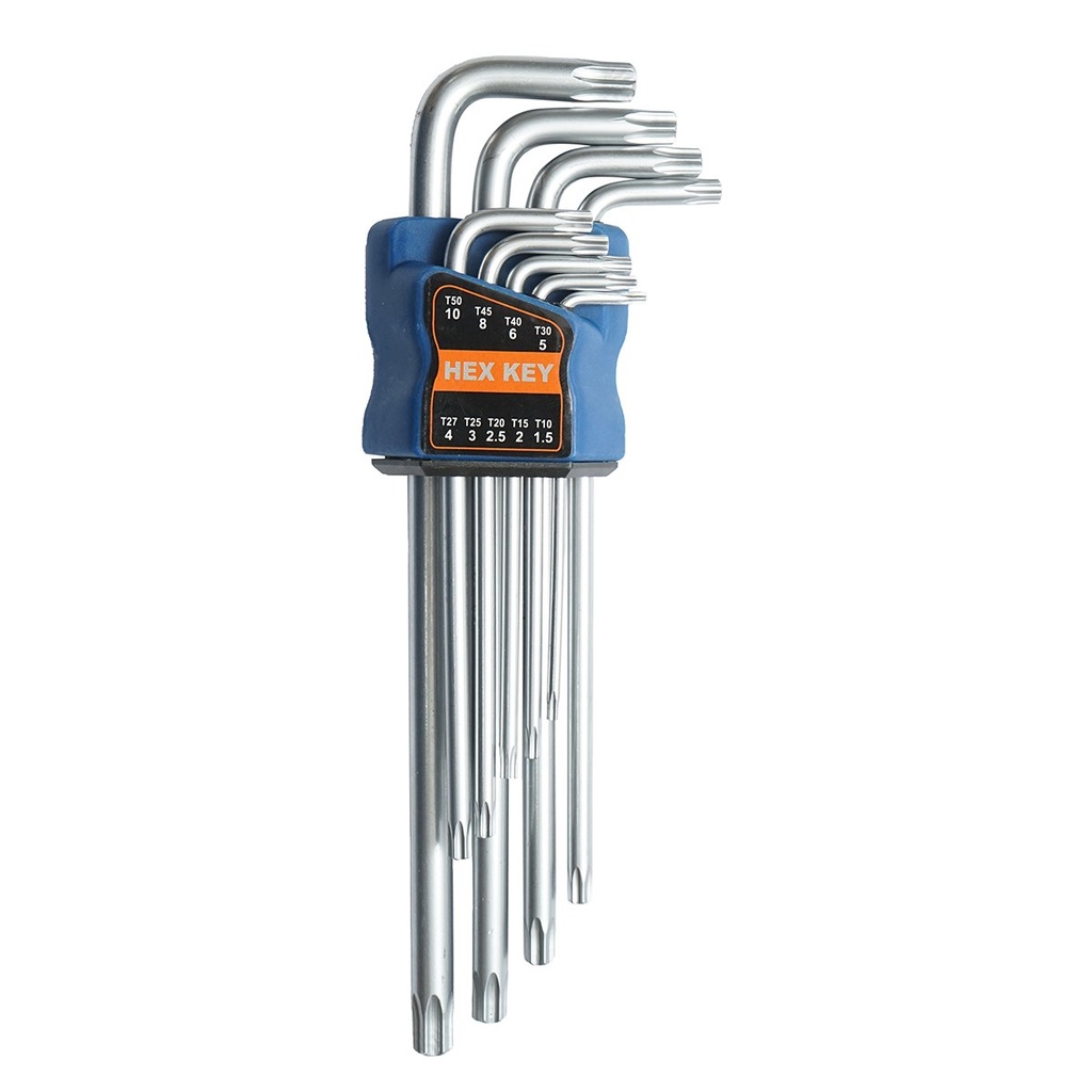 Set 9 chei imbus torx T10-T50 (1.5-10mm) cu brat lung si cap sferic Cr-V