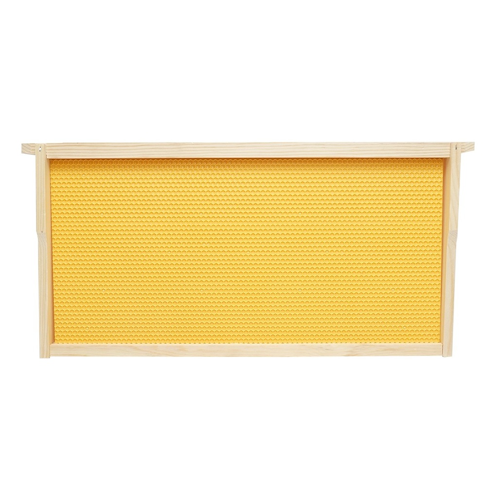 Rama stup din lemn cu fagure din plastic tip Dadant 483x230mm