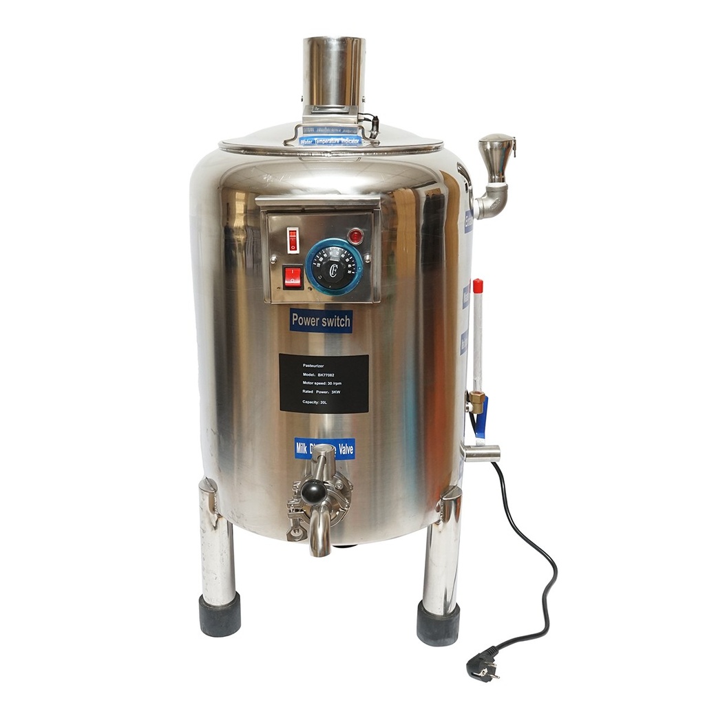 Aparat automat de pasteurizare din inox pentru lapte, sucuri, capacitate 20L 305x350x300mm