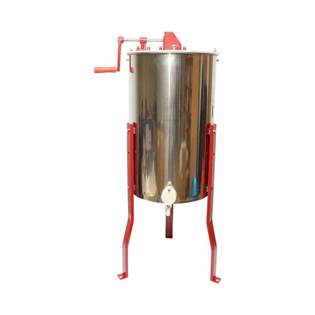 Centrifuga manuala apicola, extractor miere din inox cu 3 rame
