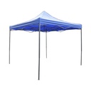 Cort pavilion pliabil 3x3m albastru impermeabil, inaltime reglabila, cadru metalic