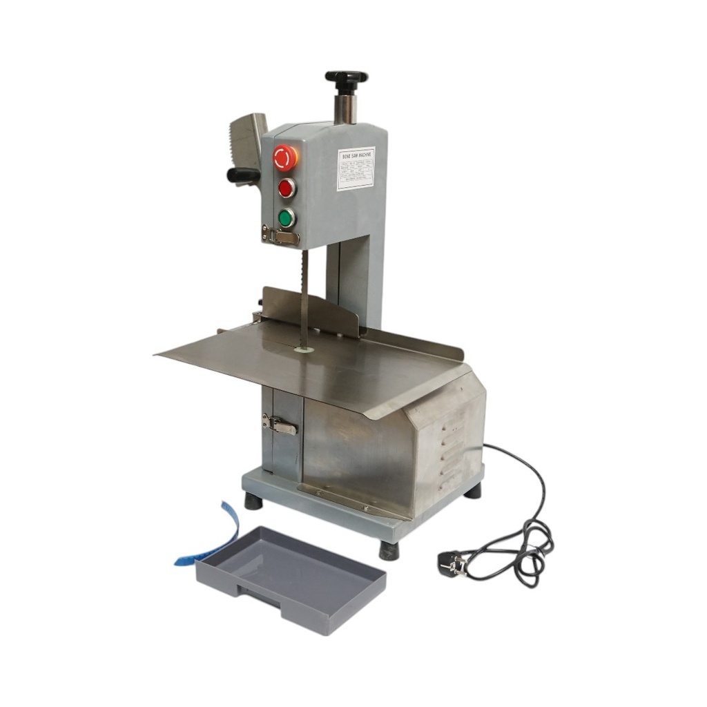 Masina electrica de taiat carne si oase 850W, 220V, viteza taiere 9.5 m/s, lama fierastrau 1200mm