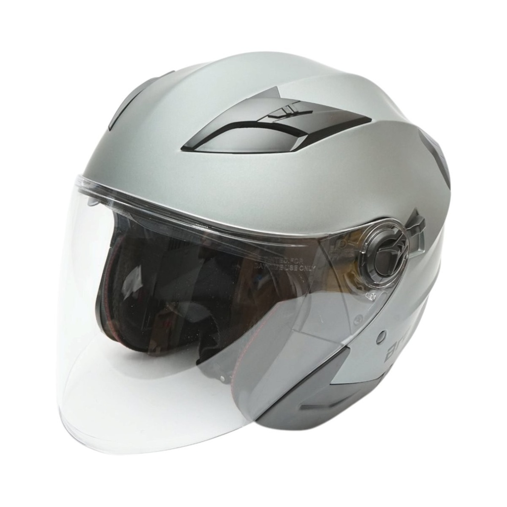 Casca moto tip jet gri, model urban cu viziera transparenta si ochelari de soare, marimea XL Urban