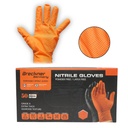 Manusi din nitril portocalii nepudrate cu textura diamond grip, marimea XL 50 buc/cutie