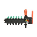 Distribuitor erbicidator cu 6 cai, manometru cu glicerina 25 bar