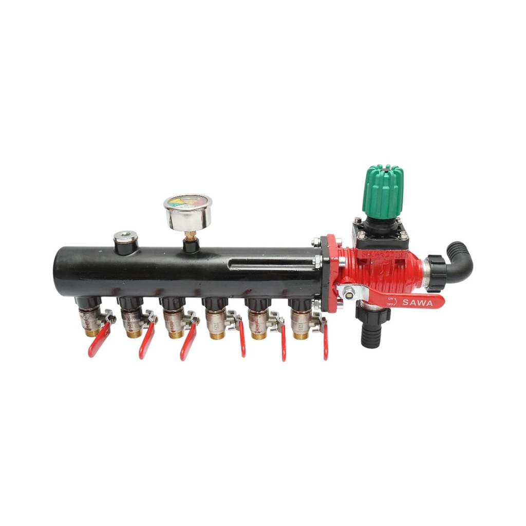 Distribuitor erbicidator metalic cu 6 cai, manometru cu glicerina 25 bar
