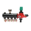 Distribuitor erbicidator metalic cu 4 cai, manometru cu glicerina 25 bar