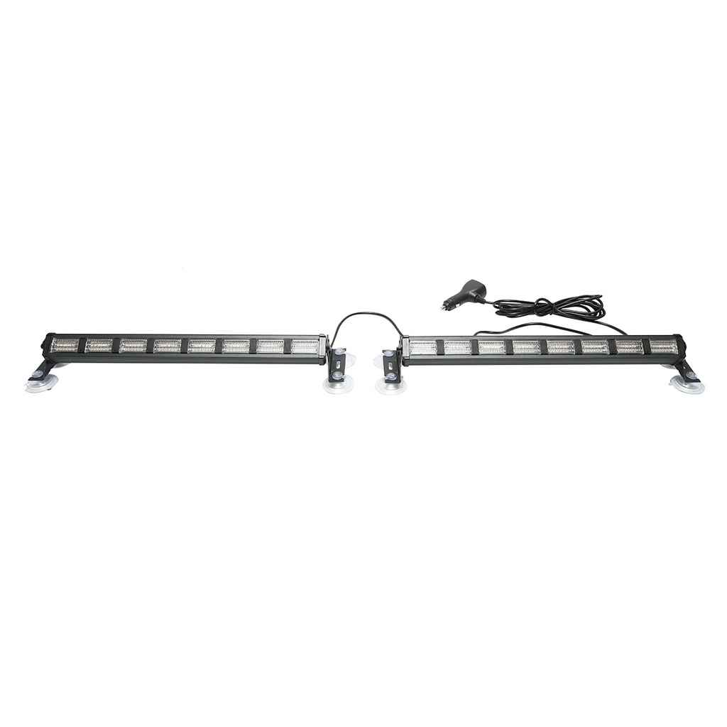 Set 2 lampi LED stroboscopice cu ventuze, 96W, 9-30V, 5 culori, 8 module 385x40x36mm