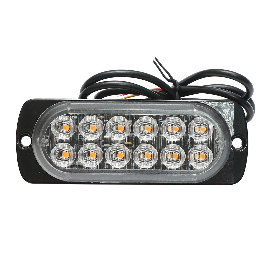 Lampa gabarit LED 12-24V, 12W, galben, 12 LED-uri 110x40x12mm