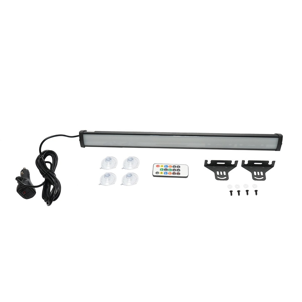 Bara LED RGB cu ventuze, 18W, 12-36V cu telecomanda, bluetooth, aplicatie LED LAMP 520x45x40mm