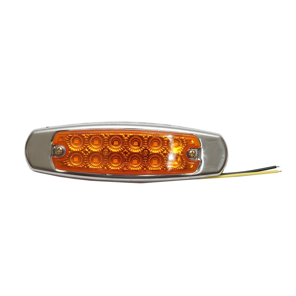Lampa gabarit laterala LED 24V, galbena 12 LED-uri 155x46x13mm